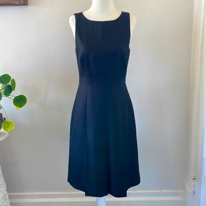 J.Crew pleated dress in heavy linen